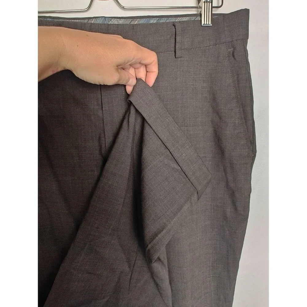 Rohan Pants Envoy Trousers Brown Classic Wool Blend Cuffed Hem 34‎ 30